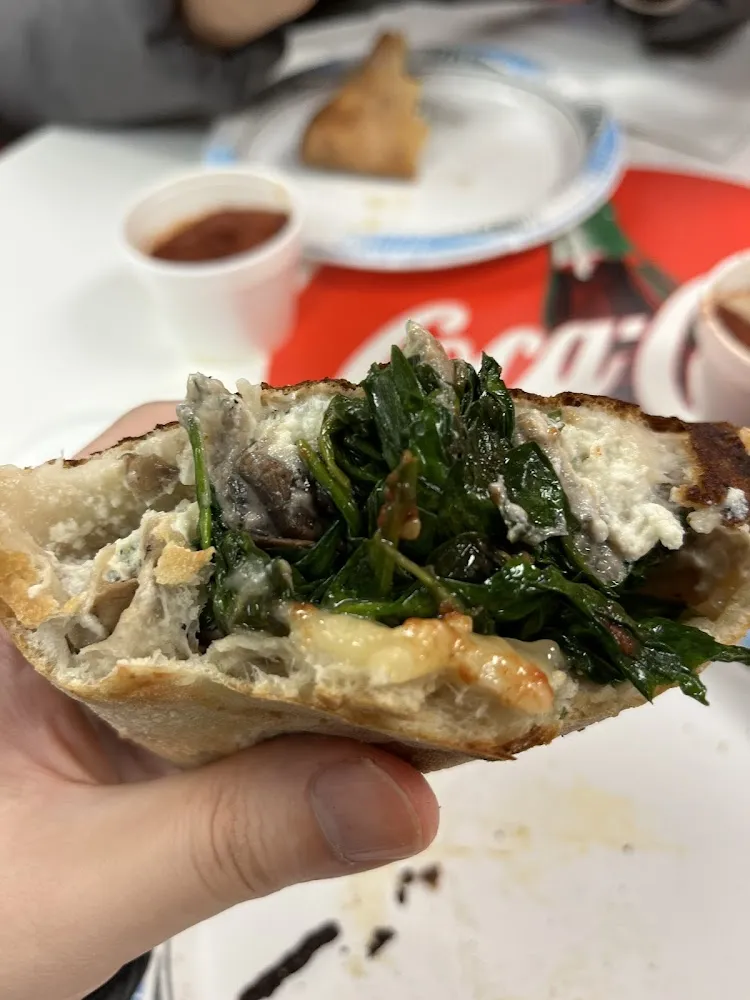 Spinach and Mushroom Calzone